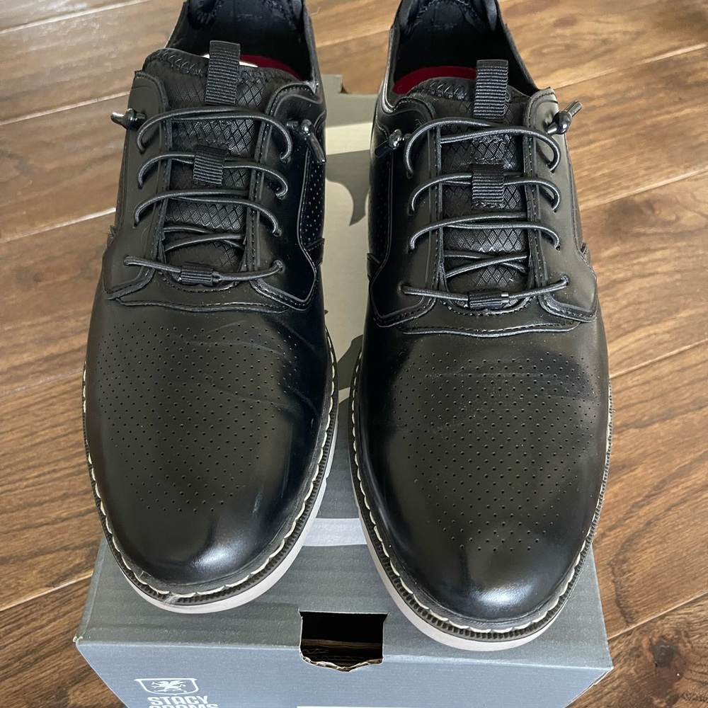 Stacy Adams Black Oxfords Sleek Leather Design